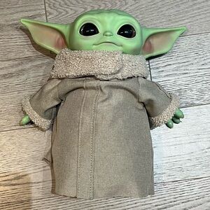 11” Baby Yoda (Grogu) Plush Toy – Soft Body, Solid Head – Mattel Star Wars